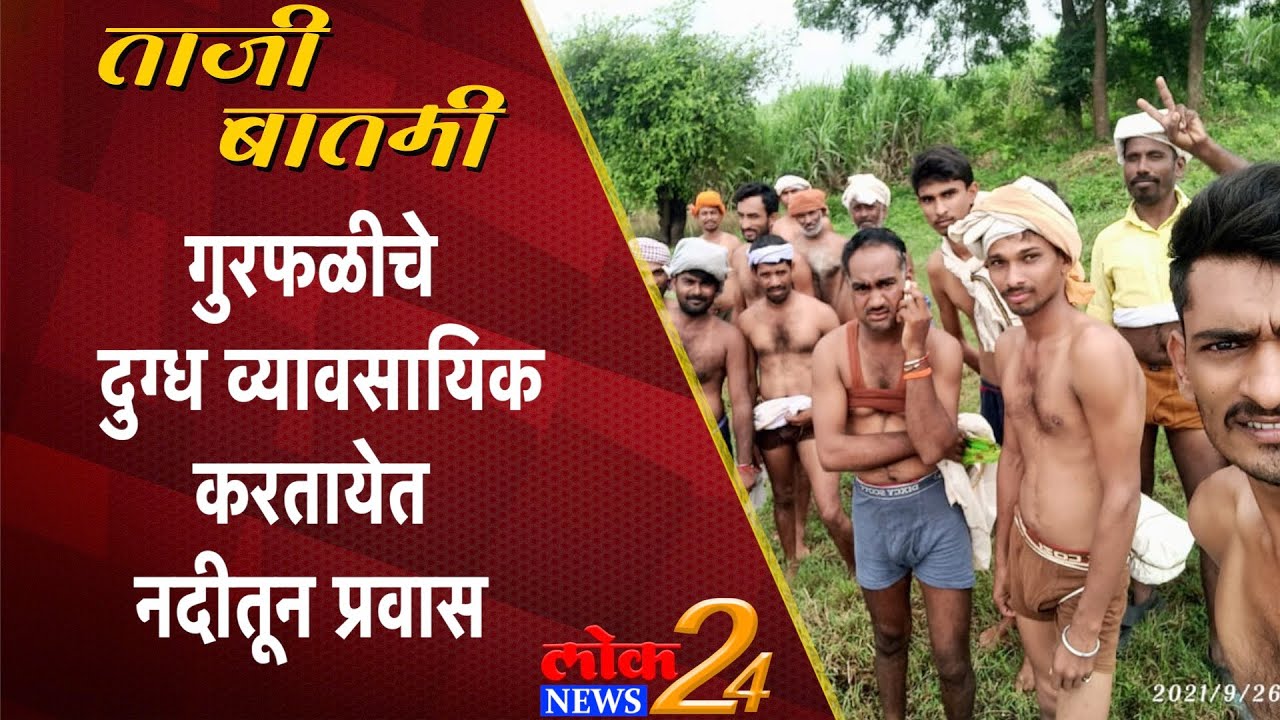 Nanded : गुरफळीचे दुग्ध व्यावसायिक करतायेत नदीतून प्रवास (Video)