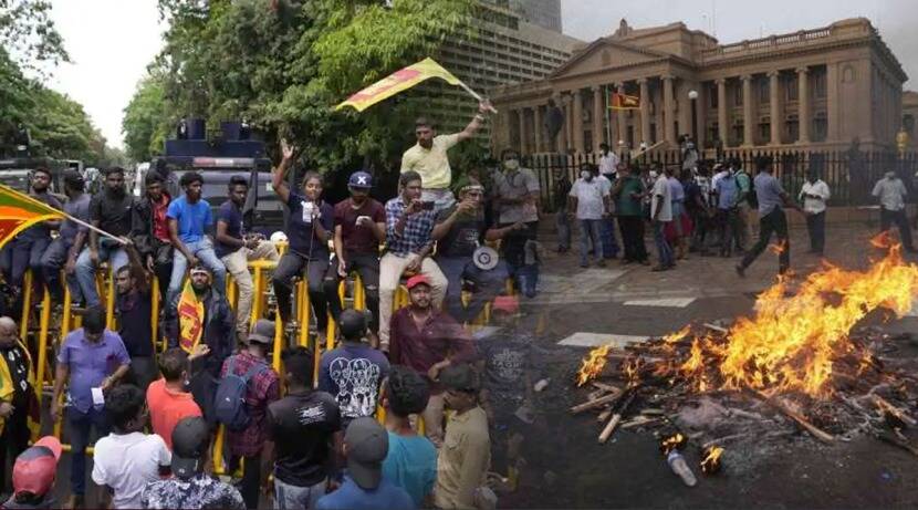 श्रीलंकेत राजकीय नेत्यांची घरे जाळून नागरिकांचा संताप