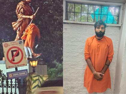 पुण्यात महात्मा गांधींच्या पुतळ्याची विटंबना