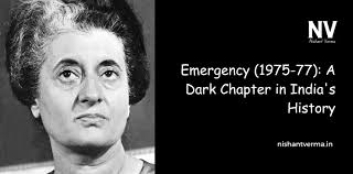 आणीबाणी हा देशातील काळा अध्याय