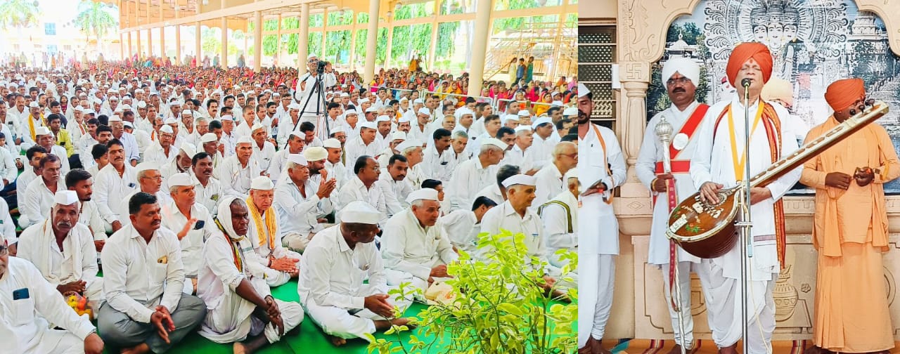 गुरुपौर्णिमा उत्सवाच्या निमित्ताने गुरुदेव दत्त पीठ देवगड येथे भाविकांची तोबा गर्दी