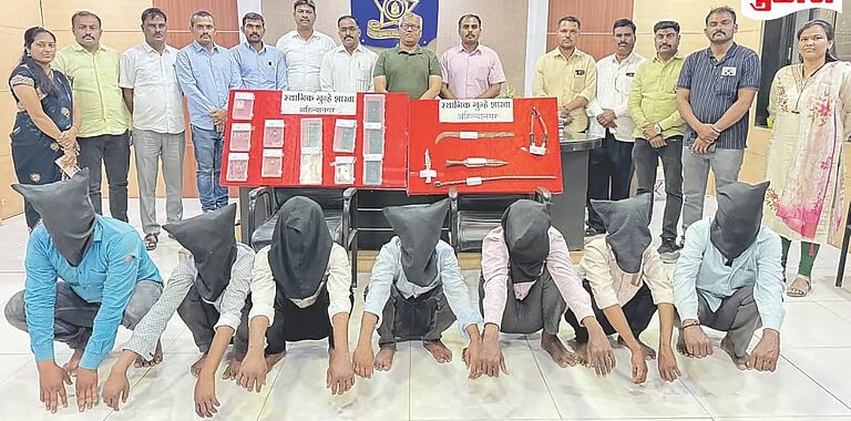 जिल्ह्यात दरोडे टाकणारी ‘बदाम गँग’ गजाआड; स्थानिक गुन्हे शाखेची कारवाई ; 10 गुन्हे उघड