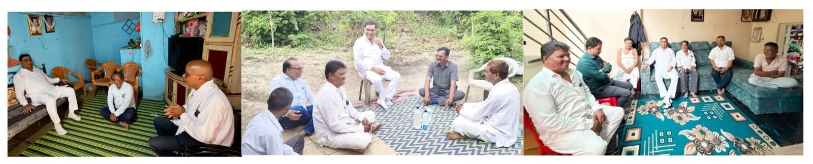 पाटोद्याच्या शेवंते, घोलप व जोशी कुटुंबीयांची माजी आ. भिमराव धोंडे यांनी घेतली सांत्वनपर भेट